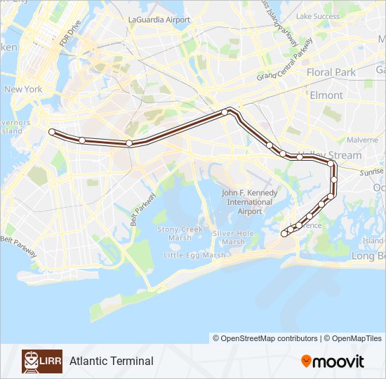 Mapa de FAR ROCKAWAY BRANCH de tren