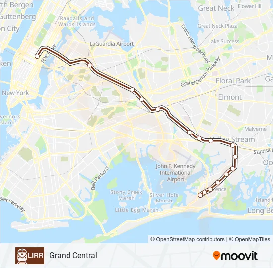 FAR ROCKAWAY BRANCH Train Line Map