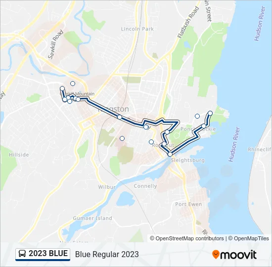 2023 BLUE Bus Line Map