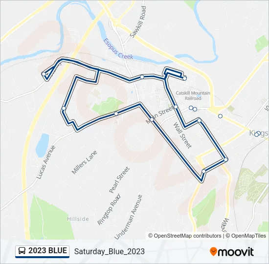 2023 BLUE Bus Line Map