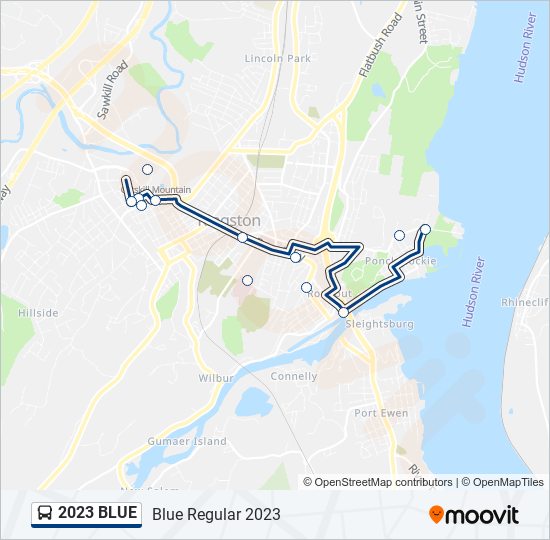 2023 BLUE bus Line Map