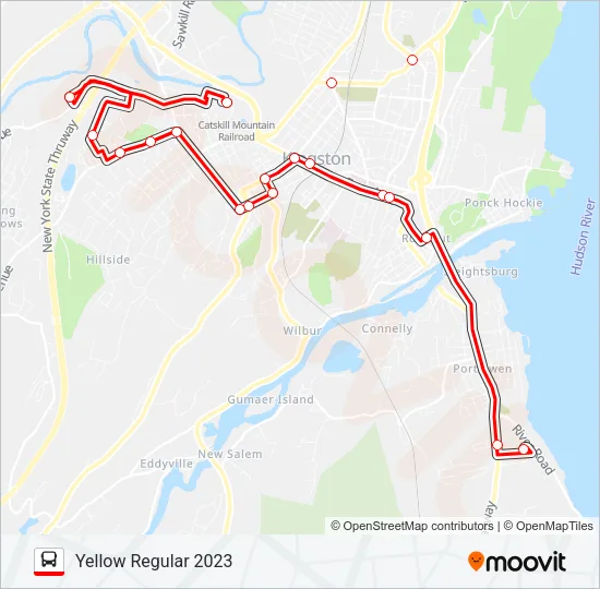 2023 YELLOW Bus Line Map