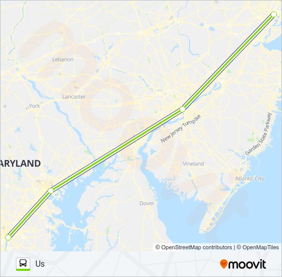 FLIXBUS 2601 bus Line Map