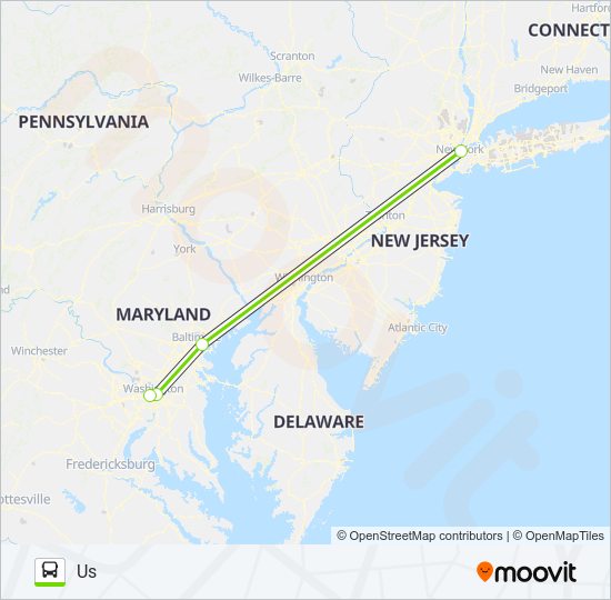 Mapa de FLIXBUS 2601 de autobús