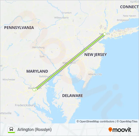 FLIXBUS 2601 Bus Line Map