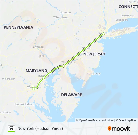 FLIXBUS 2601 Bus Line Map