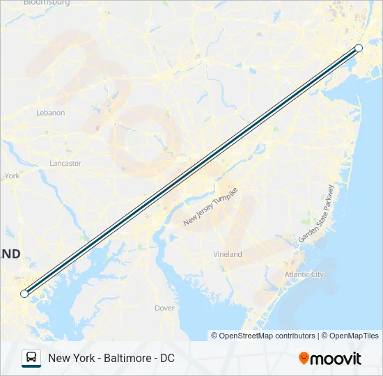 GREYHOUND US0310 Bus Line Map