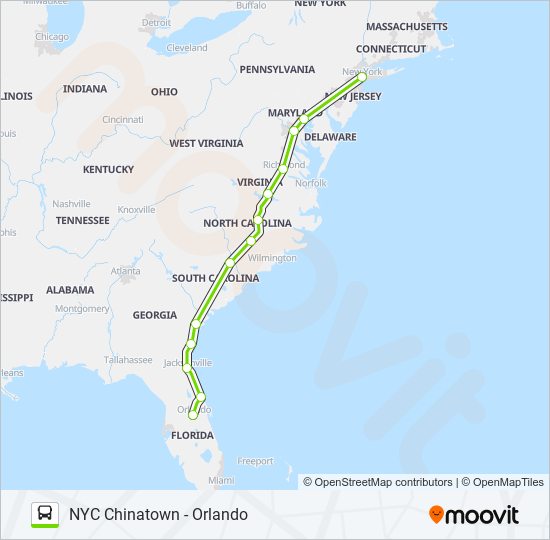 Mapa de FLIXBUS N2472 de autobús