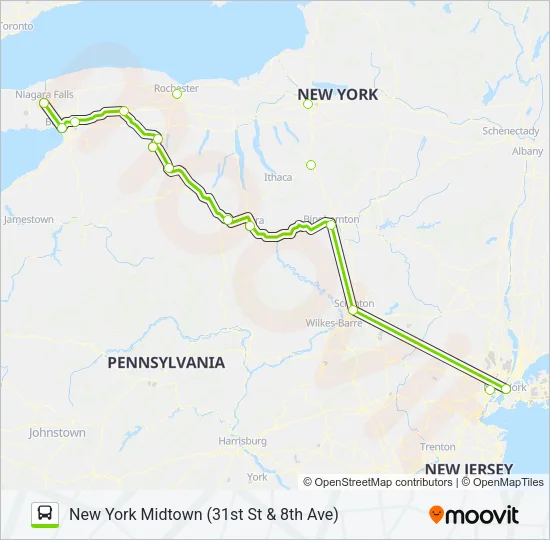 FLIXBUS 2686 Bus Line Map