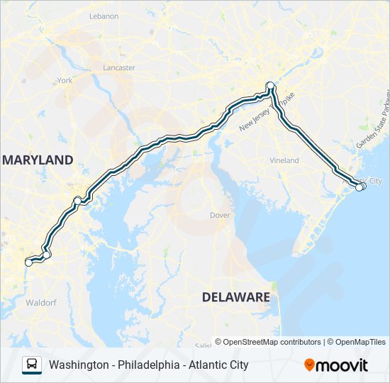 Mapa de GREYHOUND US0320 de autobús