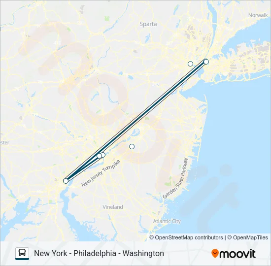 GREYHOUND US0305 Bus Line Map