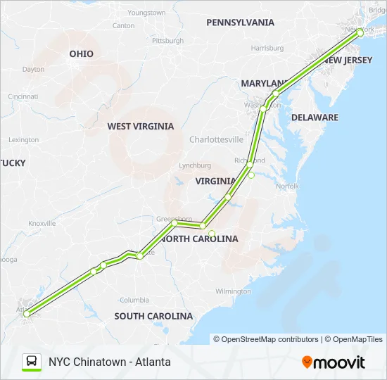FLIXBUS N2471 Bus Line Map