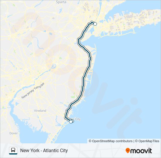 Mapa de GREYHOUND US0300 de autobús