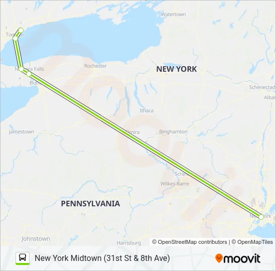 FLIXBUS N2768A Bus Line Map