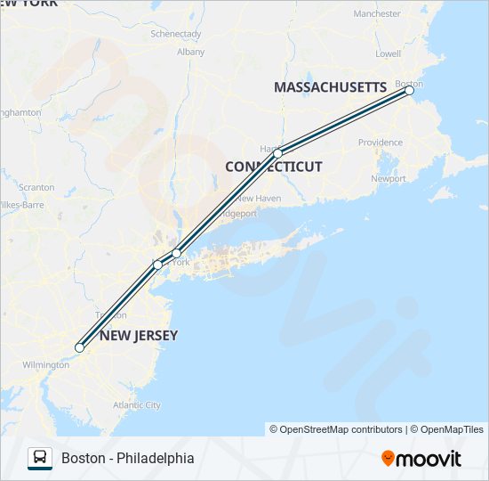 Mapa de GREYHOUND US0235 de autobús