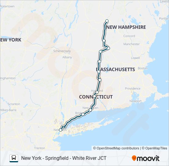 GREYHOUND US0255S bus Line Map