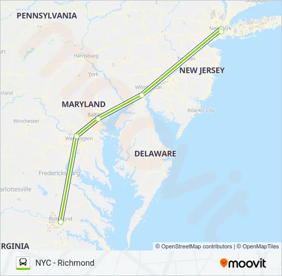 FLIXBUS 2605 Bus Line Map