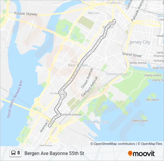 8 Bus Line Map