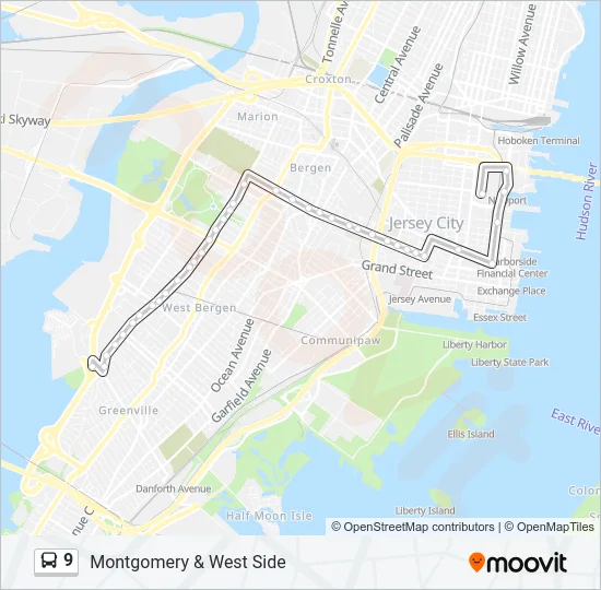 9 Bus Line Map