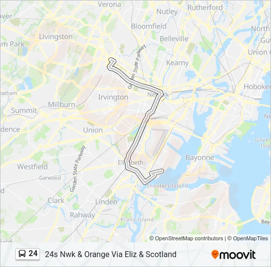 24 Bus Line Map
