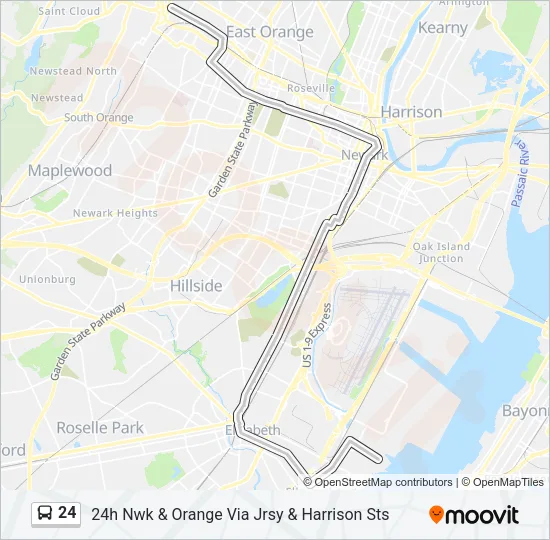 24 Bus Line Map