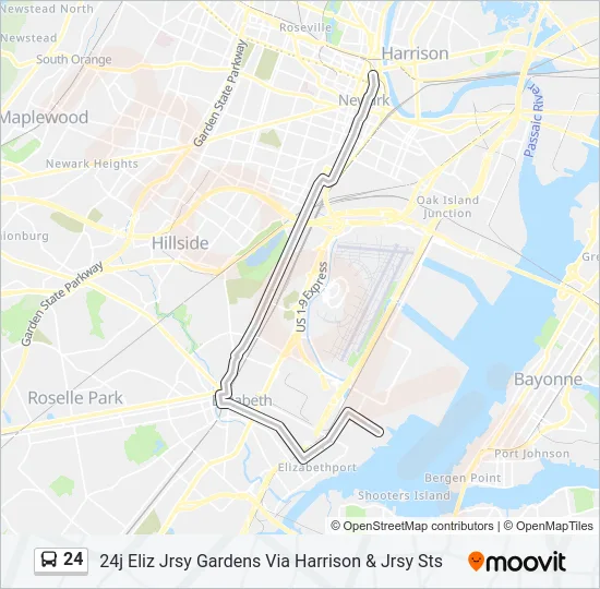 24 Bus Line Map