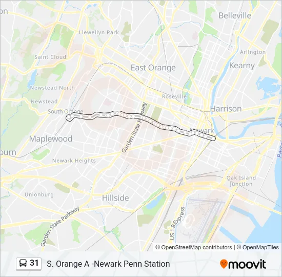 31 Bus Line Map