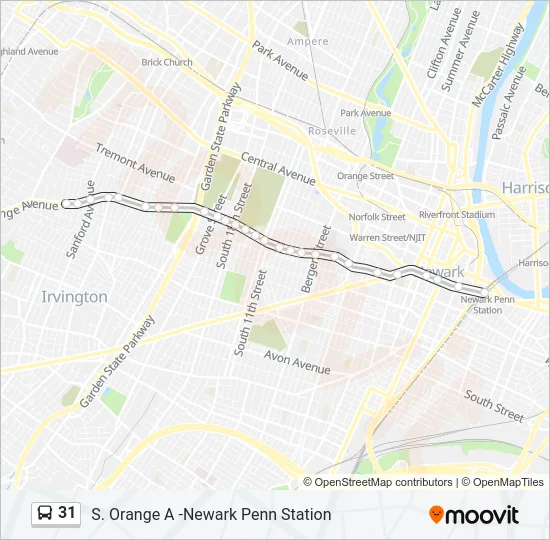 31 Bus Line Map