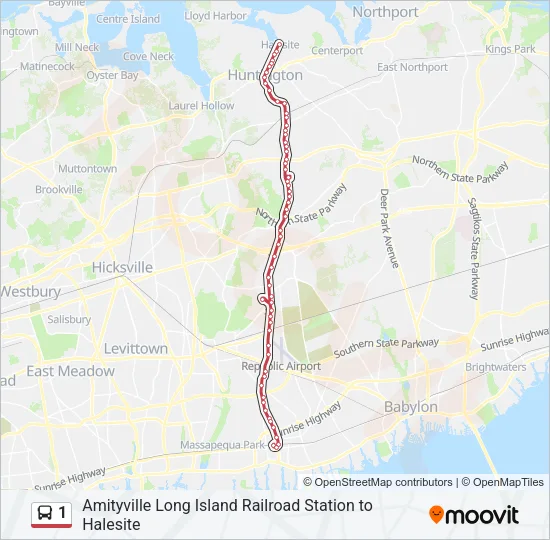 1 Bus Line Map
