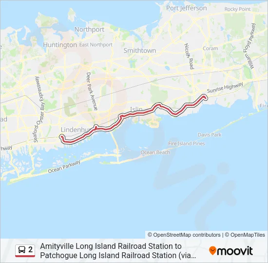 2 Bus Line Map