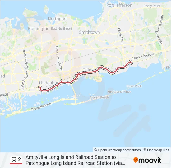 2 Bus Line Map