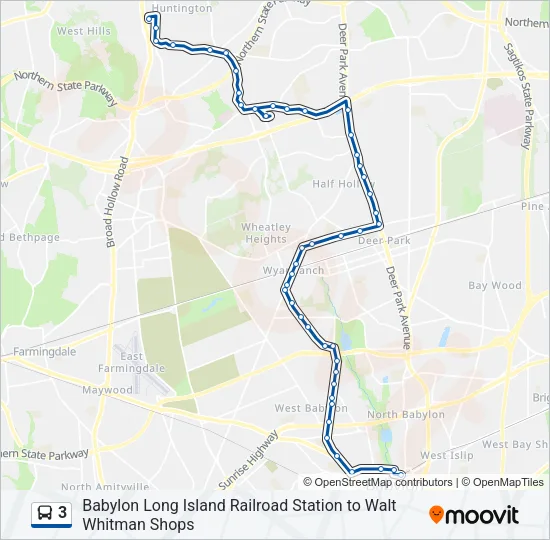 3 Bus Line Map