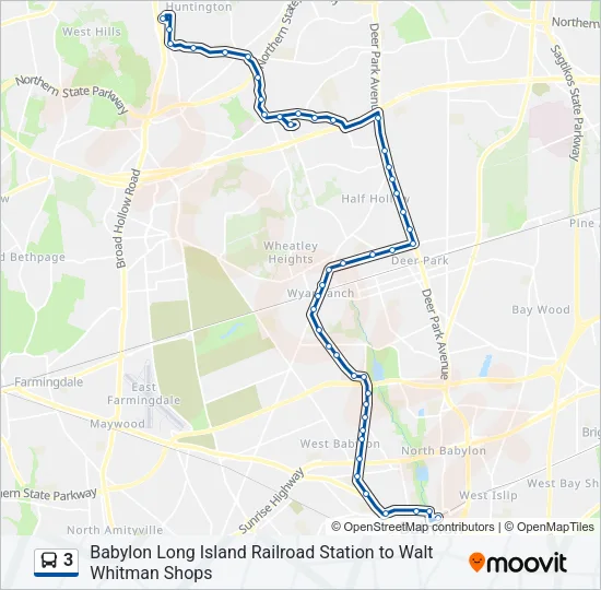 3 Bus Line Map