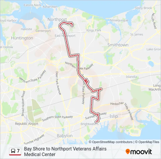 7 Bus Line Map