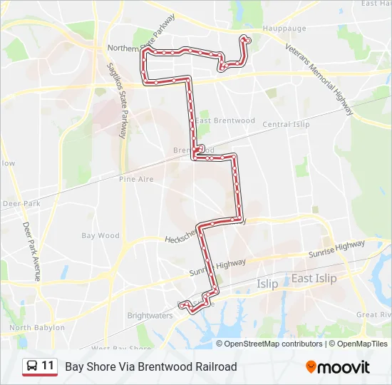 11 Bus Line Map