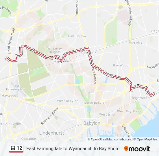 12 Bus Line Map