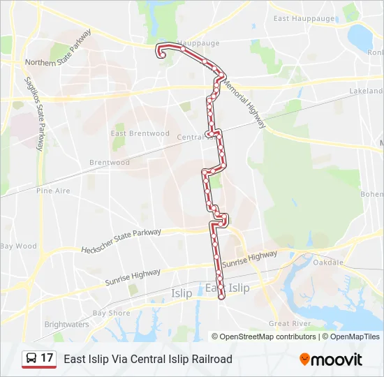17 Bus Line Map