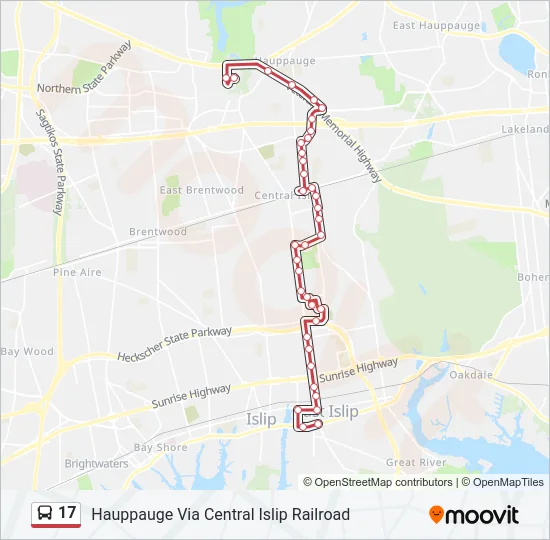 17 Bus Line Map