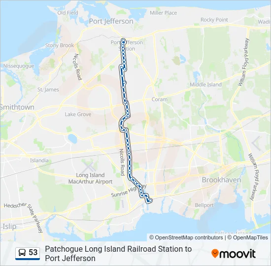 53 Bus Line Map