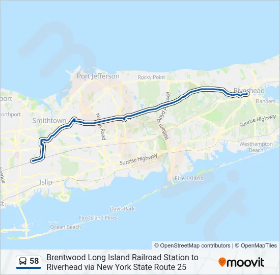 58 Bus Line Map