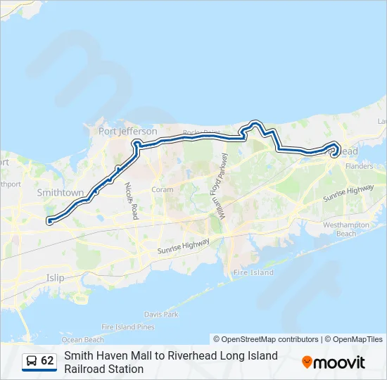 62 Bus Line Map