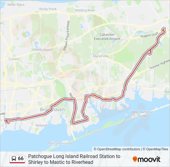 66 Bus Line Map