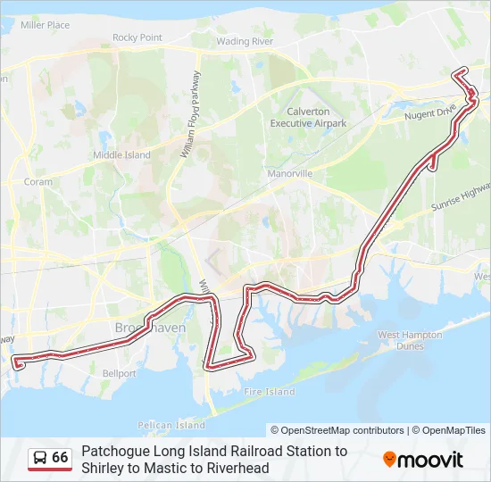 66 Bus Line Map