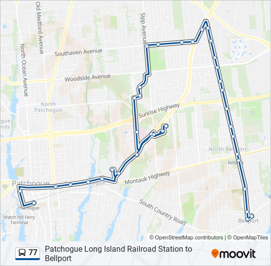 Mapa de 77 de autobús