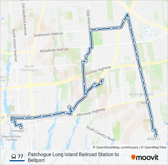 77 Bus Line Map