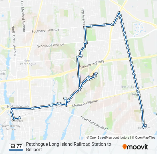 77 Bus Line Map