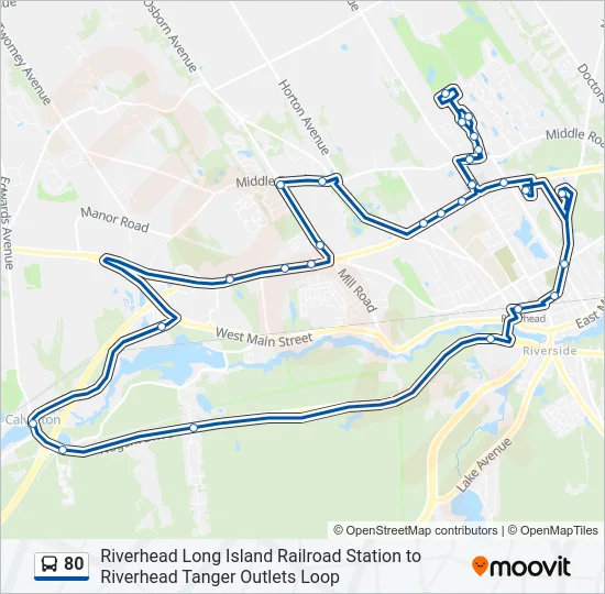 80 Bus Line Map