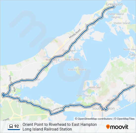 92 Bus Line Map