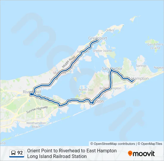 92 Bus Line Map