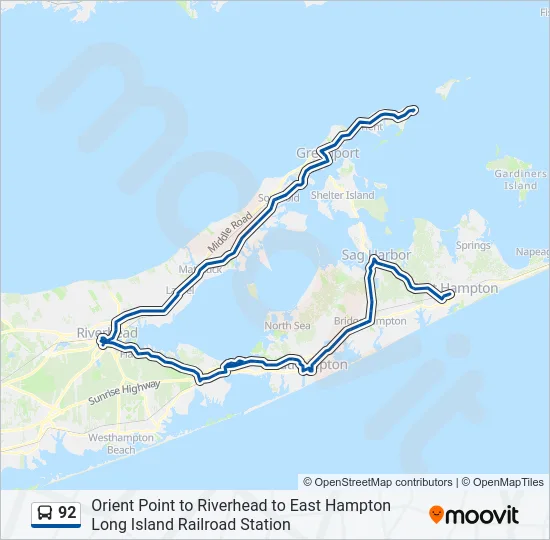 92 Bus Line Map